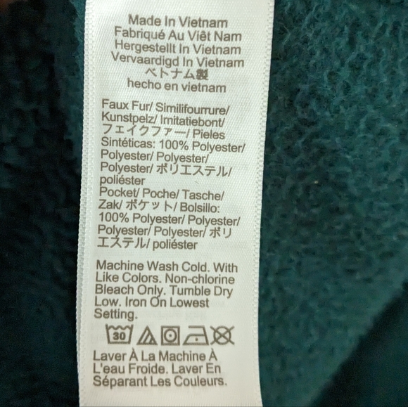 J Crew Fleece Sherpa Forest Green - Picture 10 of 11